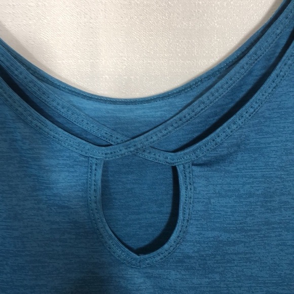 apana exercise long sleeve top, large, teal color - Picture 5 of 5